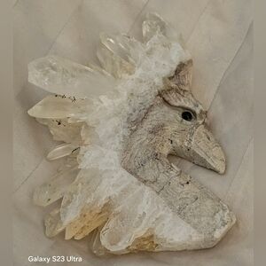 96.5g, Quartz Eagle Carving, New!